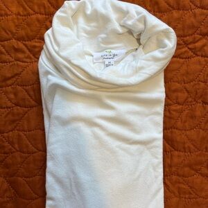 Chic White Cowl Neck Top